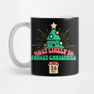 Retro Most Likely To Forget Christmas Mug